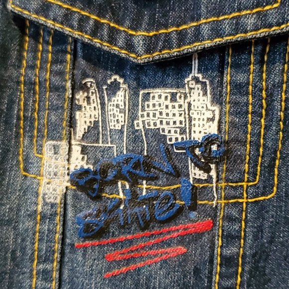 Sesame Street by Nanette Elmo Skater Denim Jacket - Picture 5 of 7